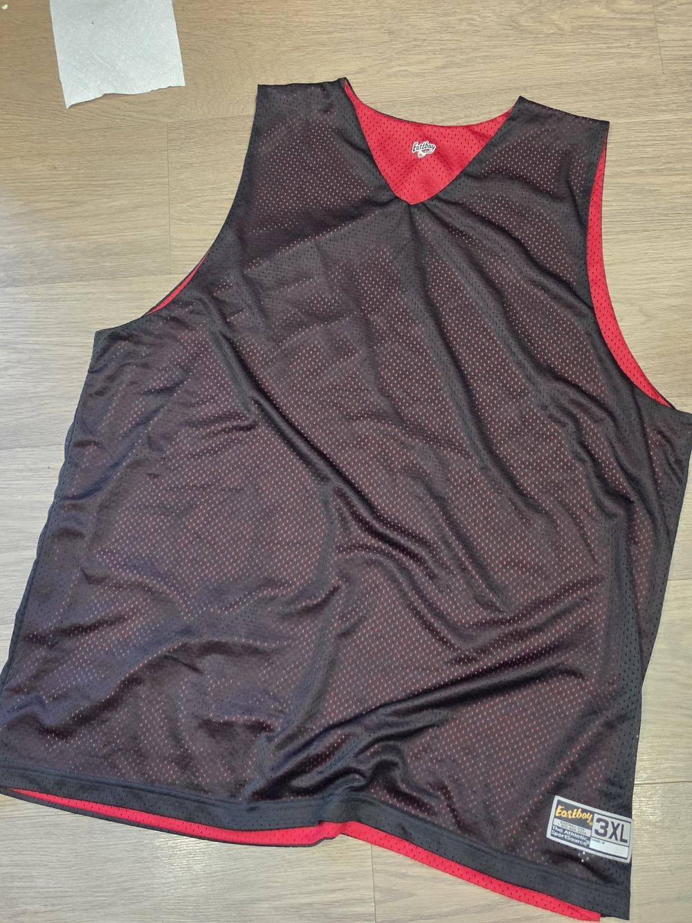 Men’s Reversible Black/Red Basketball Jersey - 3XL